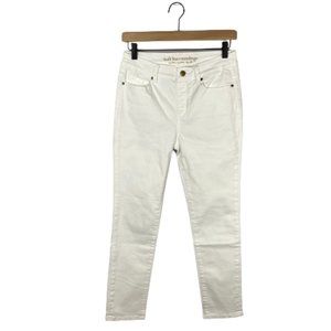 SOFT SURROUNDINGS Petite High Rise Slim Jeans White